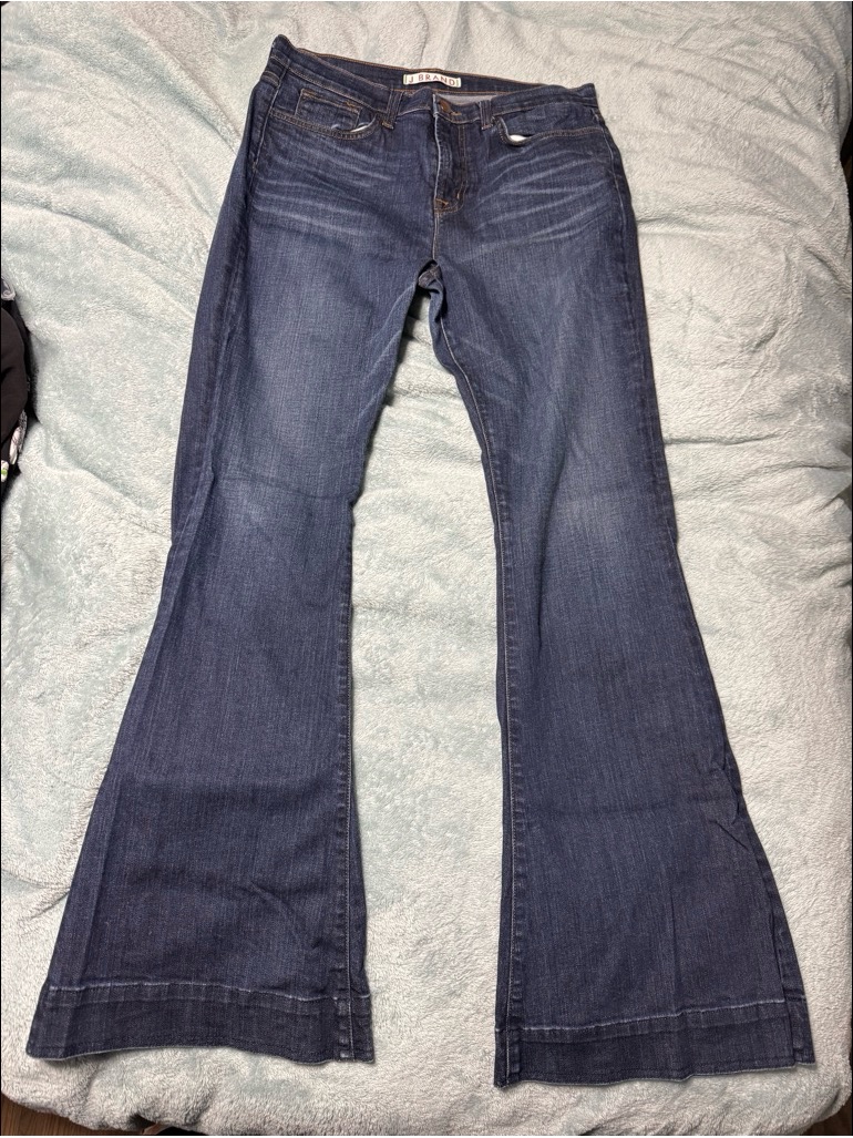 J Brand Deep Indigo Flare Jeans